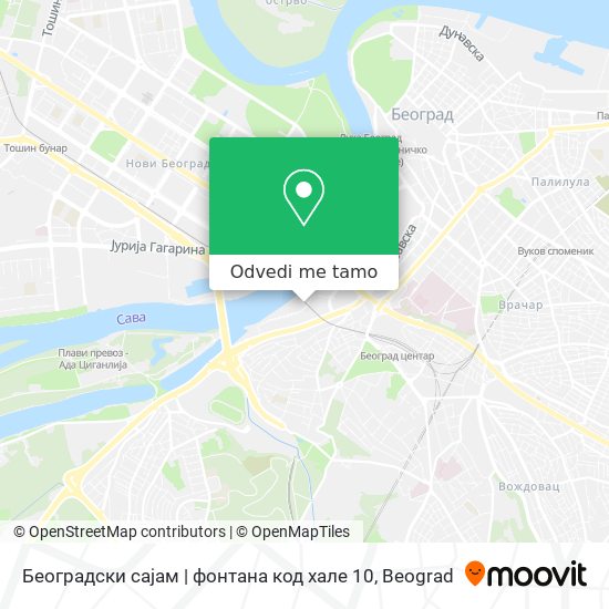 Београдски сајам | фонтана код хале 10 mapa