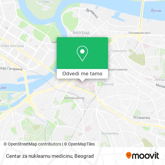 Centar za nuklearnu medicinu mapa