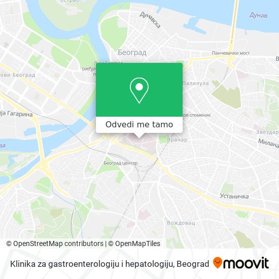 Klinika za gastroenterologiju i hepatologiju mapa