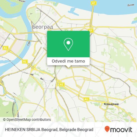 HEINEKEN SRBIJA Beograd mapa