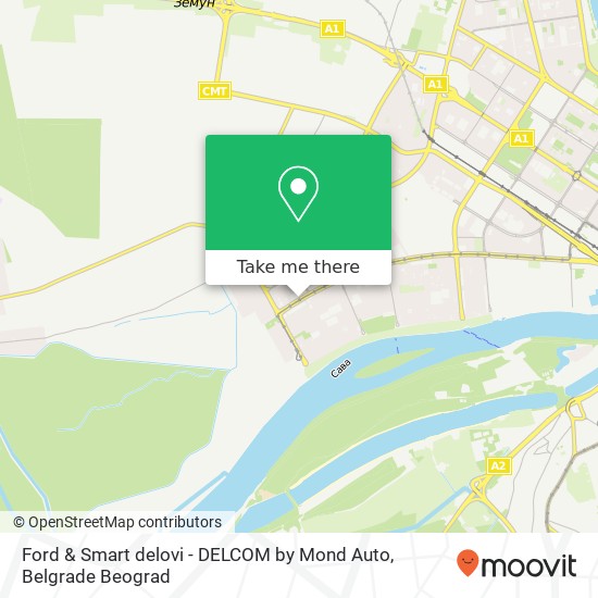 Ford & Smart delovi - DELCOM by Mond Auto mapa