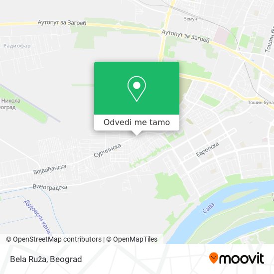 Bela Ruža mapa