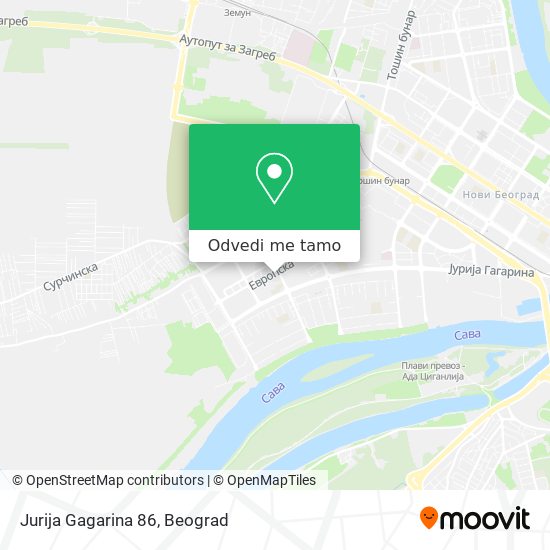 Jurija Gagarina 86 mapa