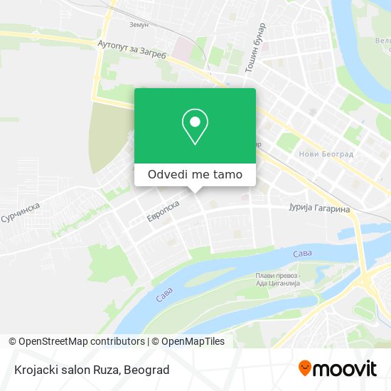 Krojacki salon Ruza mapa