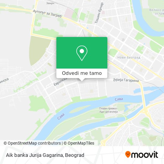 Aik banka Jurija Gagarina mapa