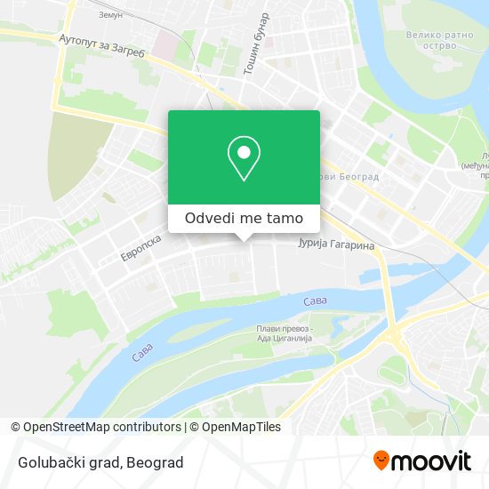 Golubački grad mapa