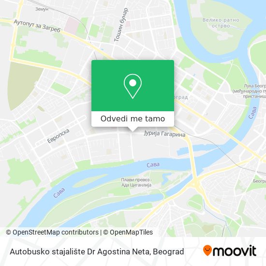 Autobusko stajalište Dr Agostina Neta mapa