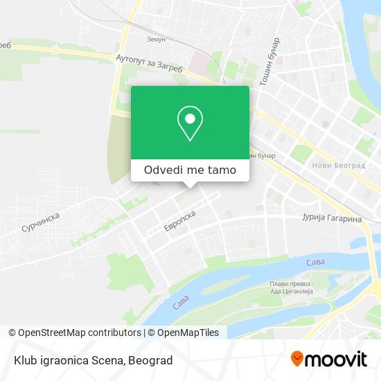 Klub igraonica Scena mapa