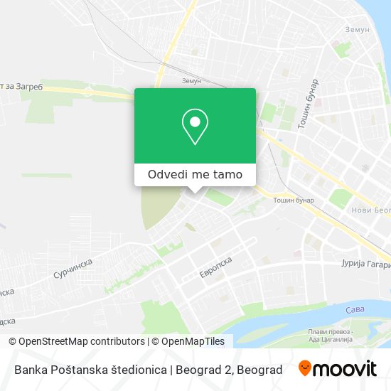 Banka Poštanska štedionica | Beograd 2 mapa