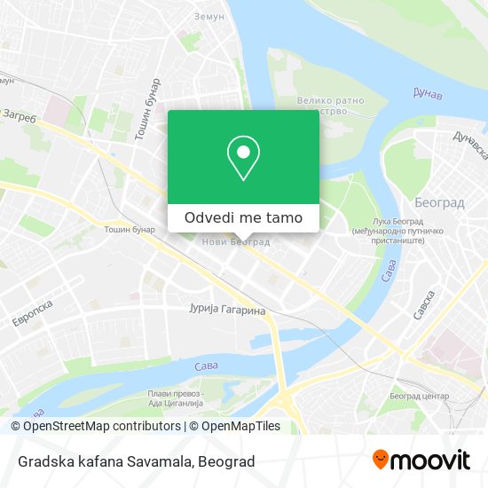 Gradska kafana Savamala mapa