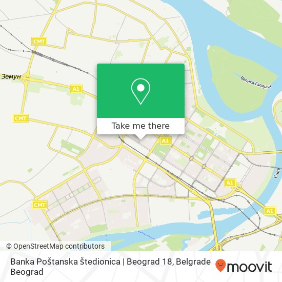 Banka Poštanska štedionica | Beograd 18 mapa
