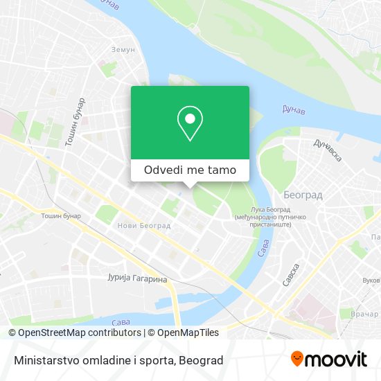Ministarstvo omladine i sporta mapa