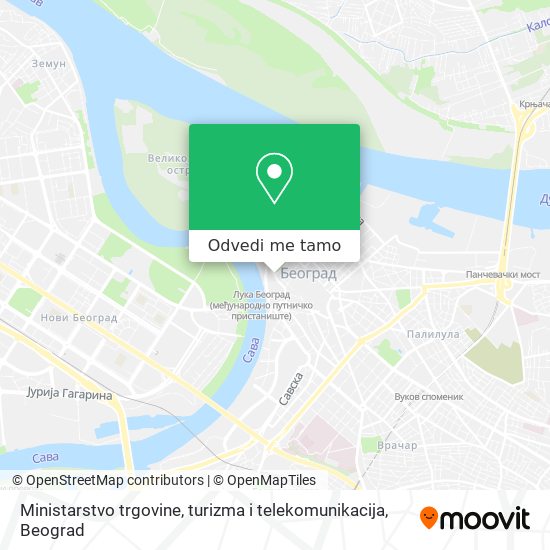 Ministarstvo trgovine, turizma i telekomunikacija mapa