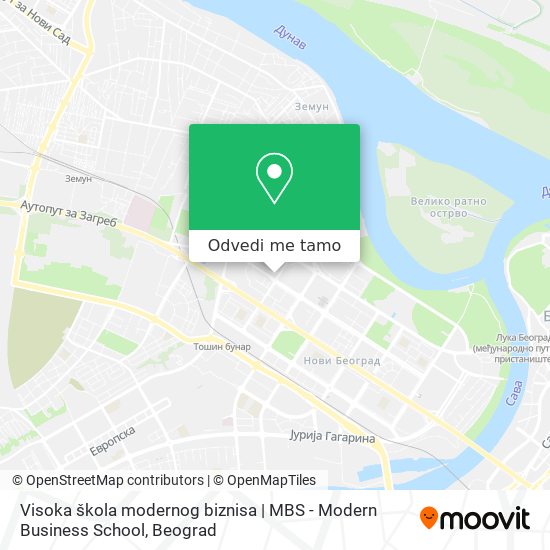 Visoka škola modernog biznisa | MBS - Modern Business School mapa