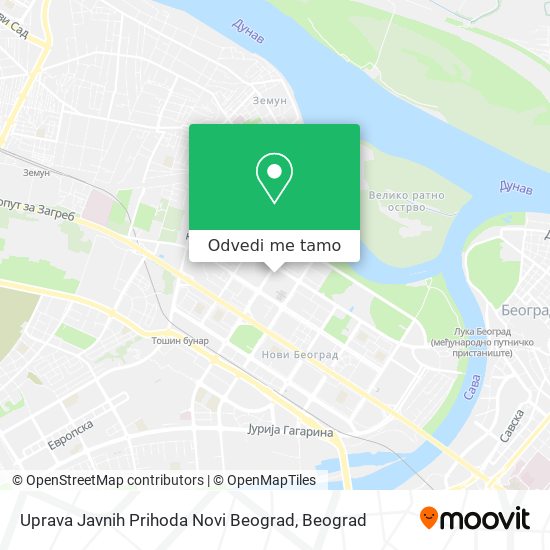 Uprava Javnih Prihoda Novi Beograd mapa