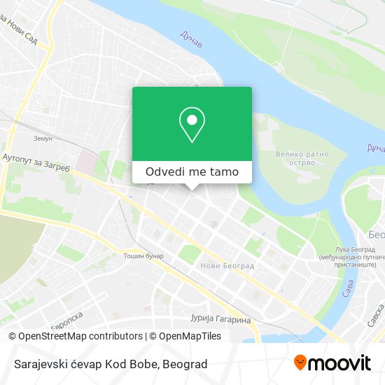 Sarajevski ćevap Kod Bobe mapa