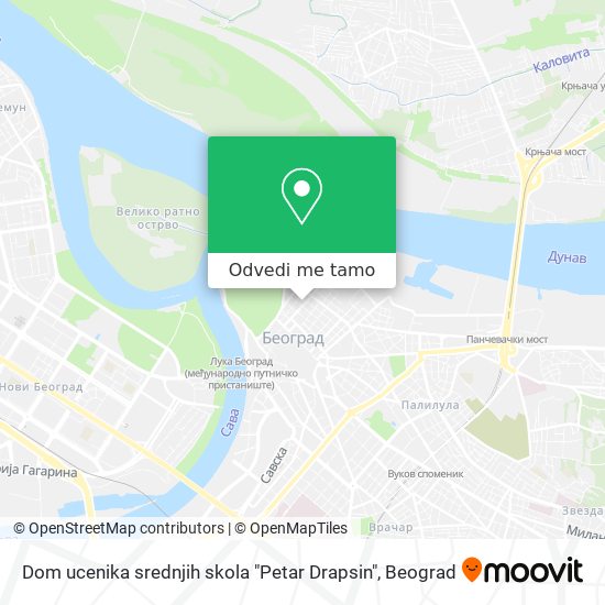 Dom ucenika srednjih skola "Petar Drapsin" mapa