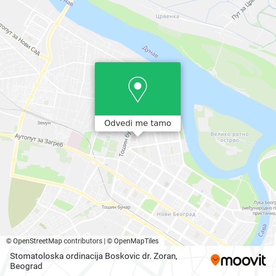 Stomatoloska ordinacija Boskovic dr. Zoran mapa