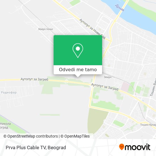 Prva Plus Cable TV mapa