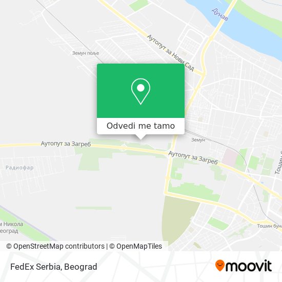 FedEx Serbia mapa