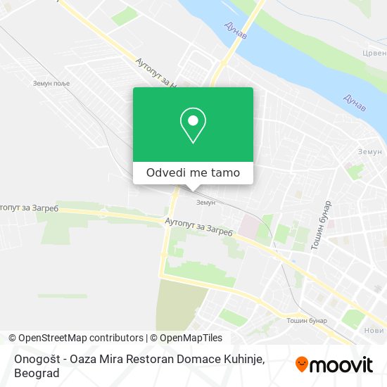 Onogošt - Oaza Mira Restoran Domace Kuhinje mapa