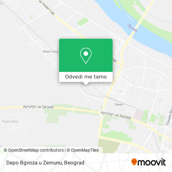 Depo Bgvoza u Zemunu mapa