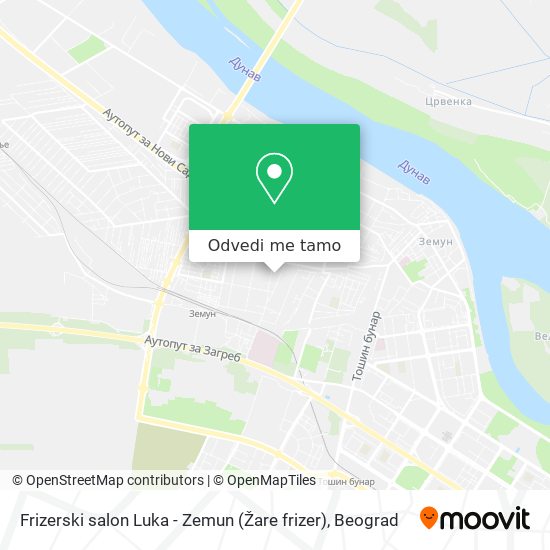 Frizerski salon Luka - Zemun (Žare frizer) mapa