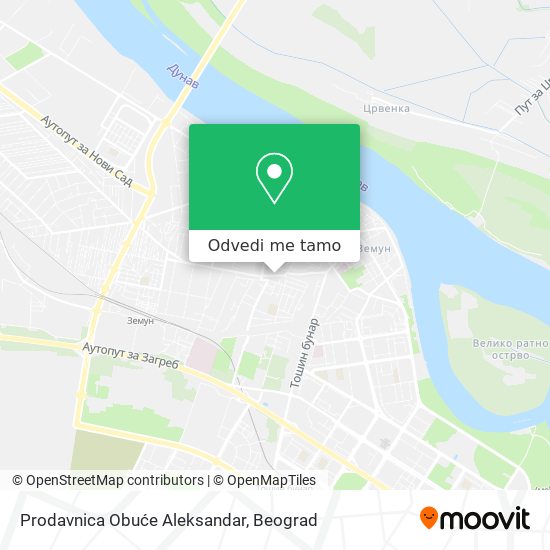 Prodavnica Obuće Aleksandar mapa