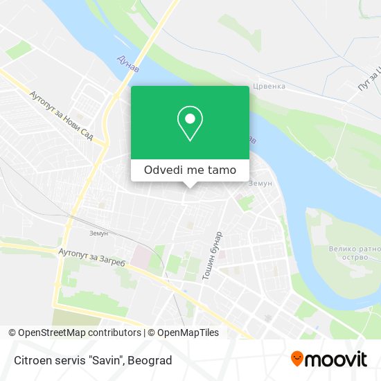 Citroen servis "Savin" mapa