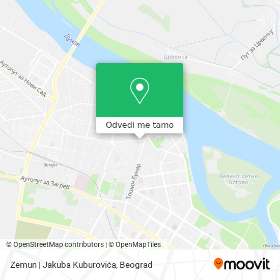 Zemun | Jakuba Kuburovića mapa