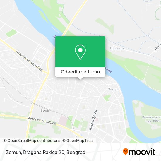 Zemun, Dragana Rakica 20 mapa