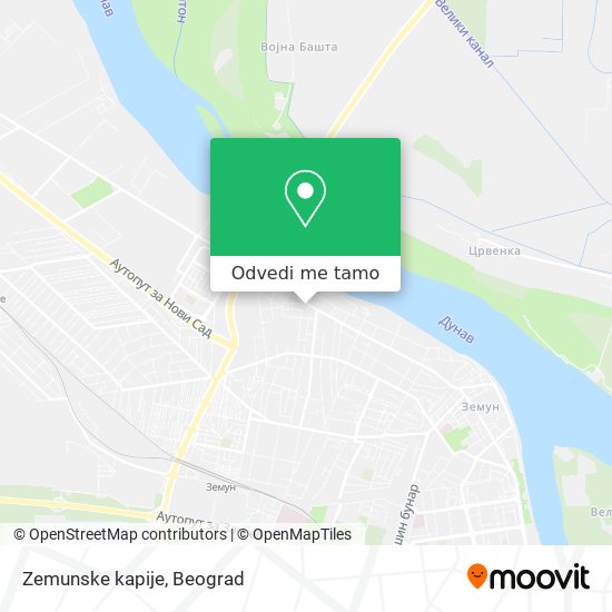 Zemunske kapije mapa