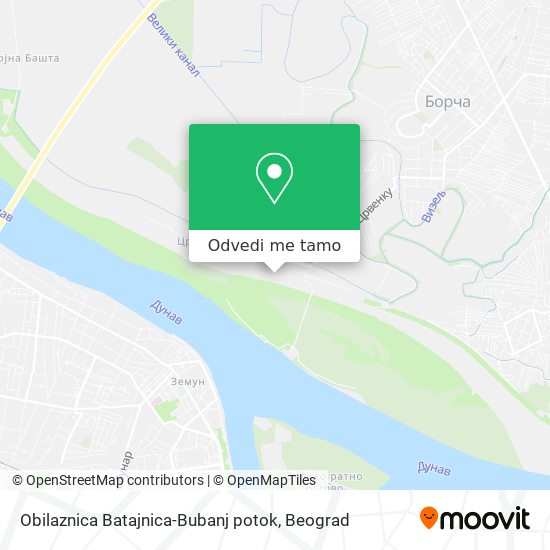 Obilaznica Batajnica-Bubanj potok mapa