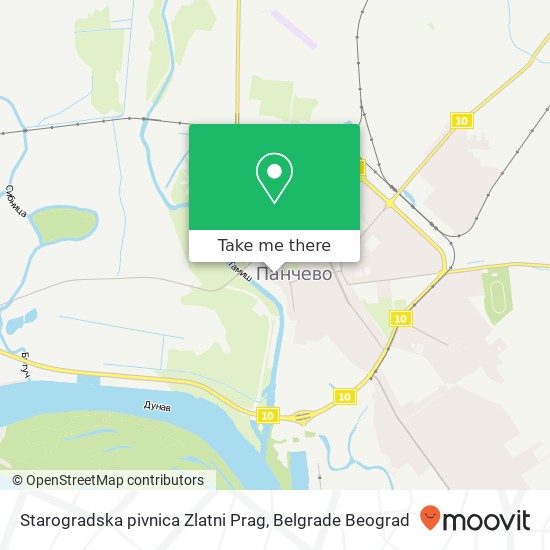 Starogradska pivnica Zlatni Prag mapa