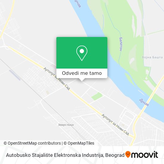 Autobusko Stajalište Elektronska Industrija mapa