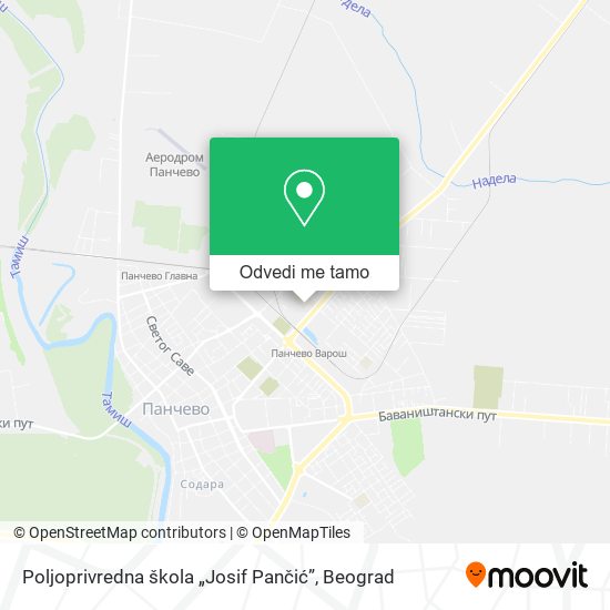 Poljoprivredna škola „Josif Pančić” mapa