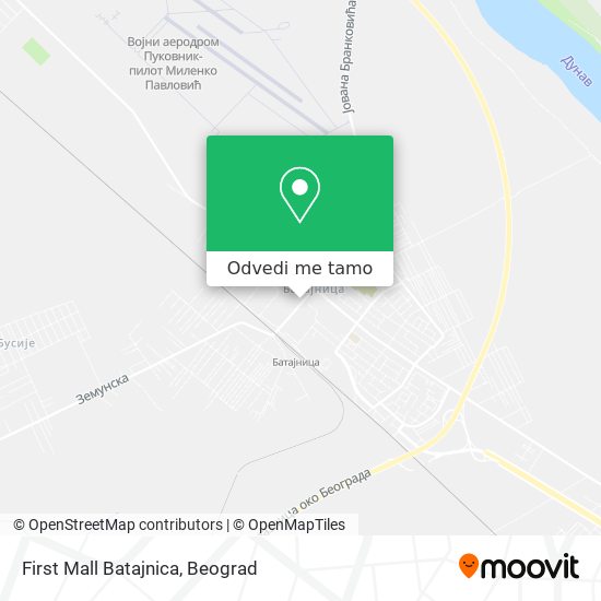 First Mall Batajnica mapa