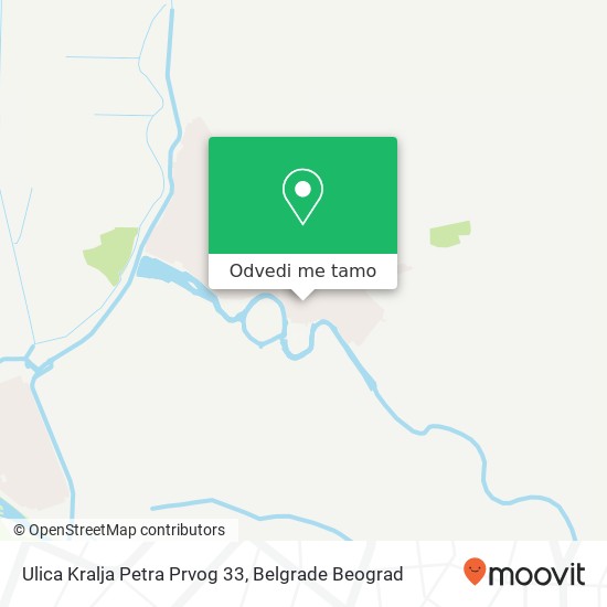 Ulica Kralja Petra Prvog 33 mapa