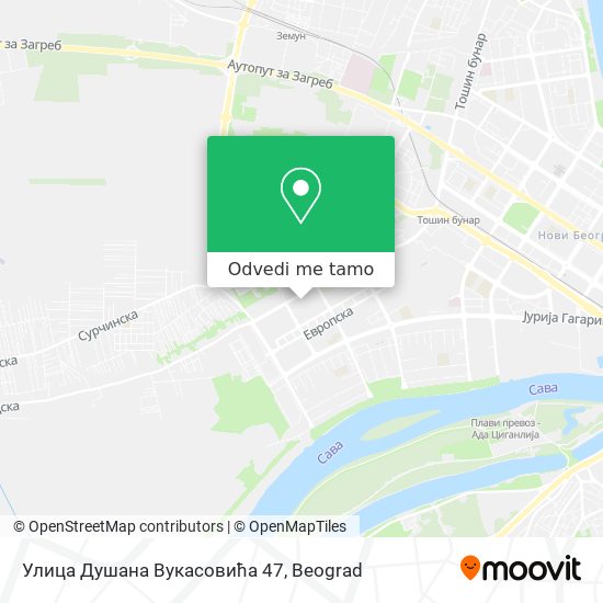 Улица Душана Вукасовића 47 mapa