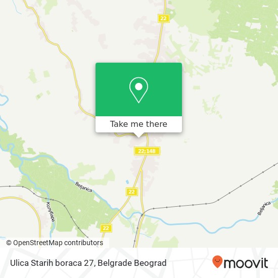 Ulica Starih boraca 27 mapa