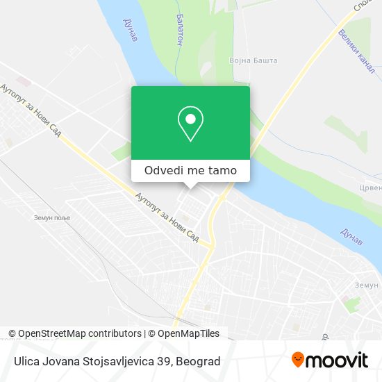 Ulica Jovana Stojsavljevica 39 mapa