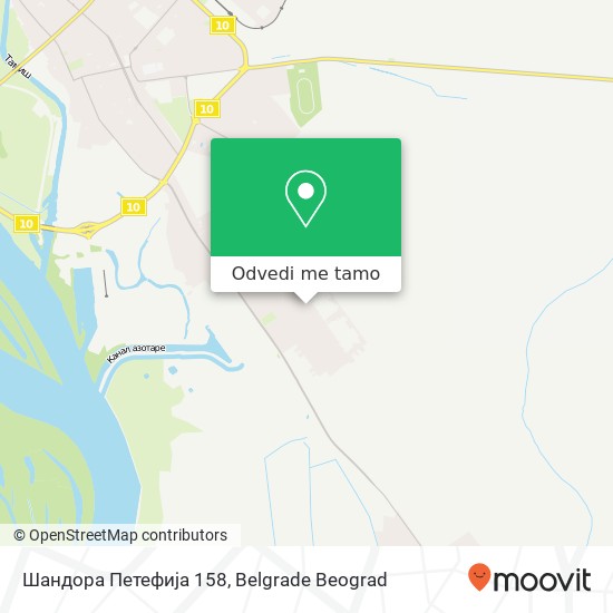 Шандора Петефија 158 mapa