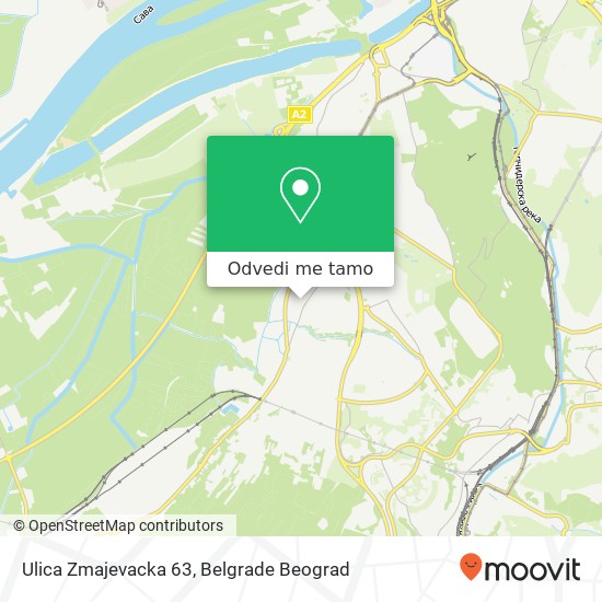 Ulica Zmajevacka 63 mapa