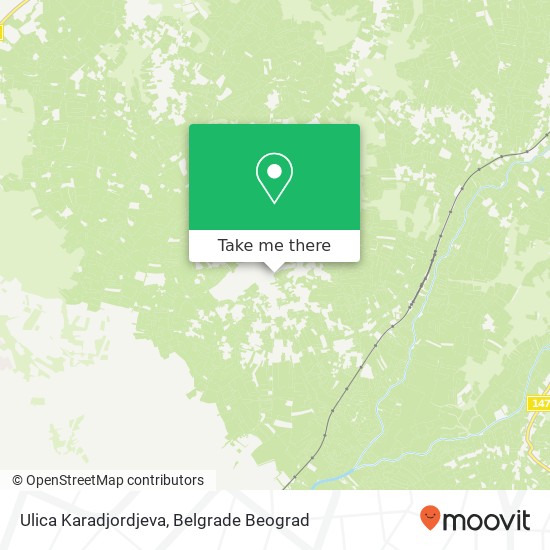 Ulica Karadjordjeva mapa