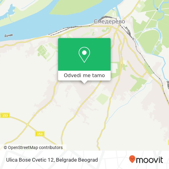 Ulica Bose Cvetic 12 mapa