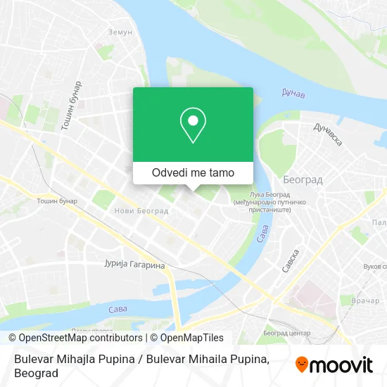Bulevar Mihajla Pupina / Bulevar Mihaila Pupina mapa