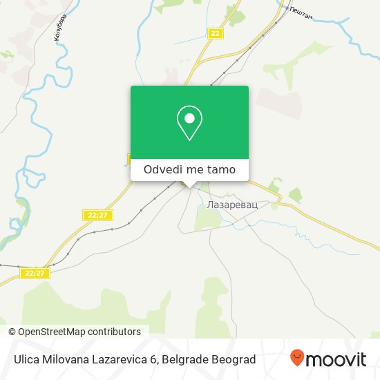 Ulica Milovana Lazarevica 6 mapa