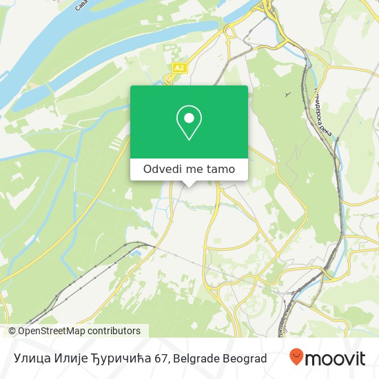 Улица Илије Ђуричића 67 mapa