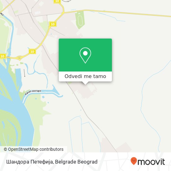 Шандора Петефија mapa