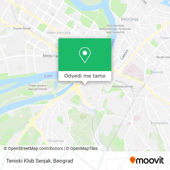 Teniski Klub Senjak mapa